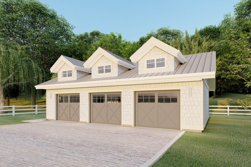 Home Plan - Exterior - Other Elevation 4 for Craftsman House Plan #126-290, 0.5 bath