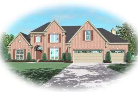Exterior - Front Elevation for European House Plan #81-1043 - 3 bed, 2.5 bath