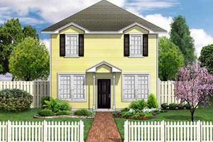 Colonial Exterior - Front Elevation Plan #84-113