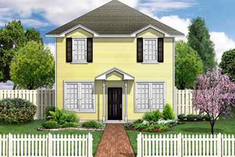 Architectural House Design - Colonial Exterior - Front Elevation Plan #84-113