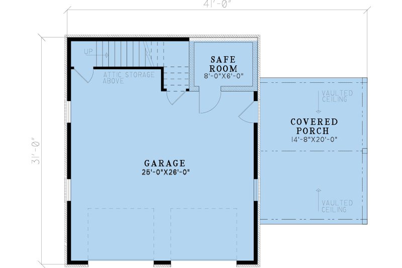 House Blueprint - Floor Plan - Main Floor for Traditional House Plan #923-420, 0 bath