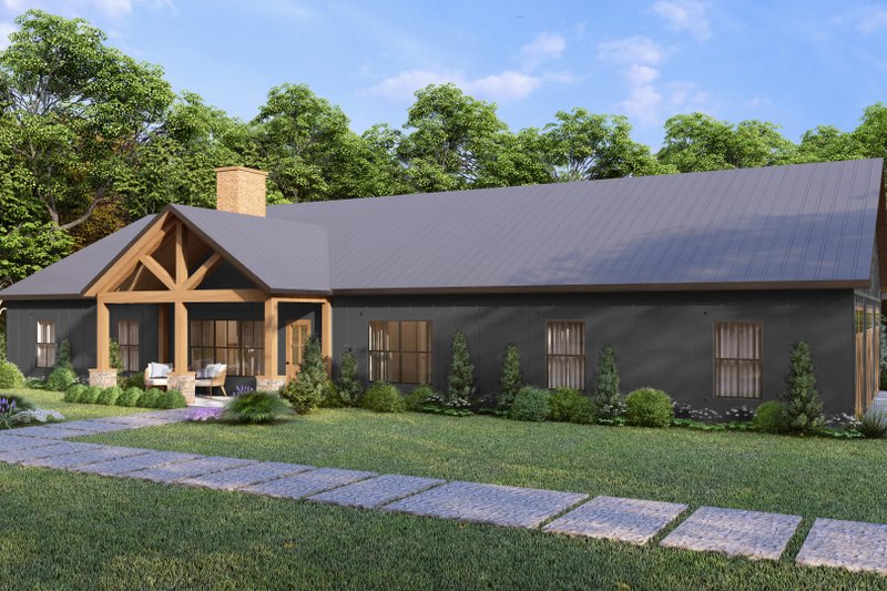 House Plan Design - Exterior - Front Elevation 3 for Barndominium House Plan #1117-6 - 5 bed, 2.5 bath