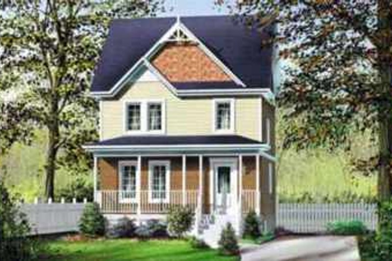 Victorian Style House Plan - 3 Beds 1.5 Baths 1152 Sq/Ft Plan #25-290