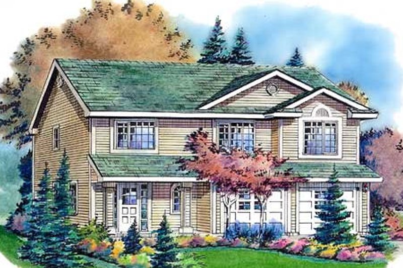 House Blueprint - Traditional Exterior - Front Elevation Plan #18-270