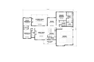 Floor Plan - Main Floor for Farmhouse House Plan #1117-22 - 3 bed, 2 bath
