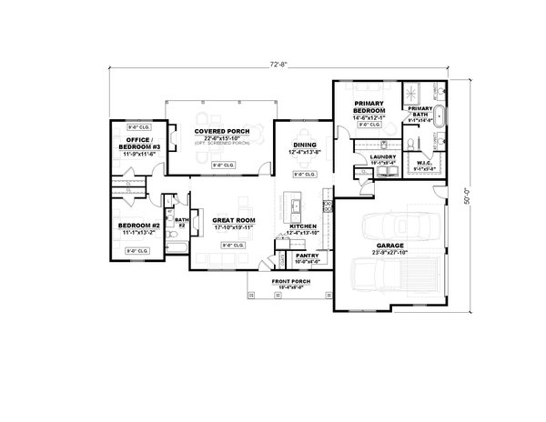 Farmhouse Floor Plan - Main Floor Plan #1117-22