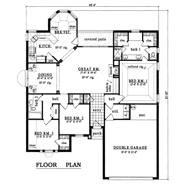 Traditional Floor Plan - Main Floor Plan #42-201