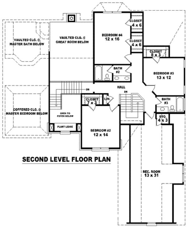 European Floor Plan - Upper Floor Plan #81-1126