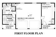 Traditional Style House Plan - 1 Beds 1 Baths 2007 Sq/Ft Plan #118-126 