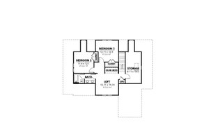 Floor Plan - Upper Floor for Country House Plan #1080-13 - 3 bed, 2.5 bath