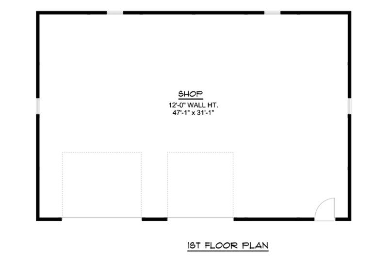 Architectural House Design - Floor Plan - Main Floor for Country House Plan #1064-54, 0 bath