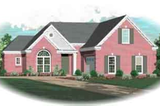 Exterior - Front Elevation for Colonial House Plan #81-515 - 2 bed, 2 bath