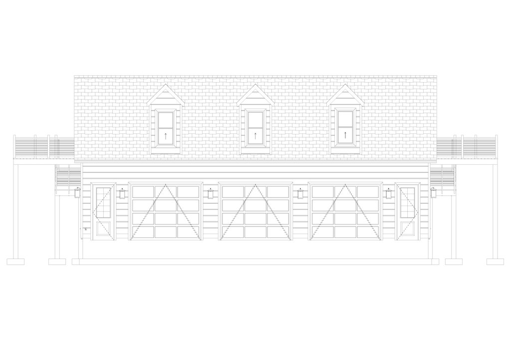 Exterior - Front Elevation 4 for Traditional House Plan #1060-490, 0 bath