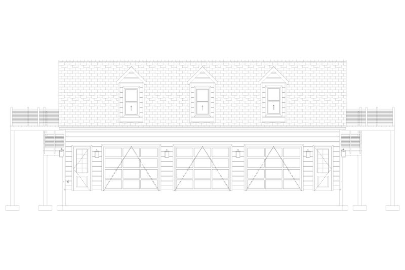 House Blueprint - Exterior - Front Elevation 4 for Traditional House Plan #1060-490, 0 bath