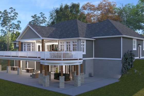Exterior - Rear Elevation 2 for Craftsman House Plan #1060-265 - 3 bed, 2.5 bath