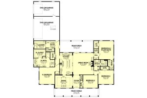 Floor Plan - Main Floor for Farmhouse House Plan #430-276 - 4 bed, 3.5 bath