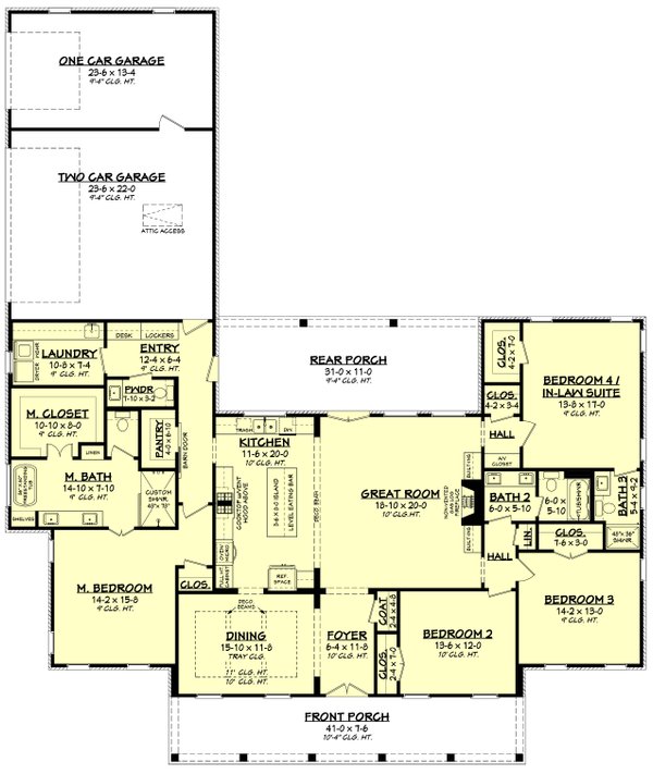 Dream House Plan - Farmhouse Floor Plan - Main Floor Plan #430-276