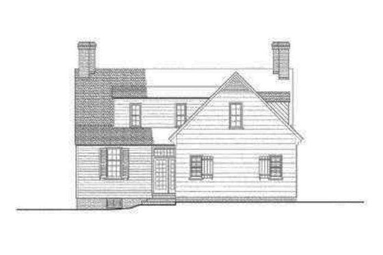 Exterior - Rear Elevation for Colonial House Plan #137-201 - 3 bed, 3 bath