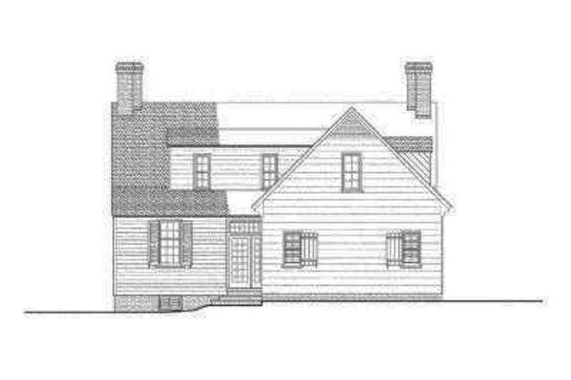 Home Plan - Exterior - Rear Elevation for Colonial House Plan #137-201 - 3 bed, 3 bath