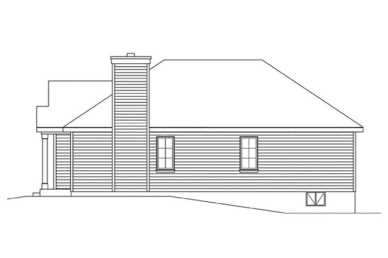 House Blueprint - Exterior - Other Elevation for Ranch House Plan #22-613 - 3 bed, 1 bath