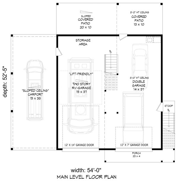 Dream House Plan - Contemporary Floor Plan - Lower Floor Plan #932-1322