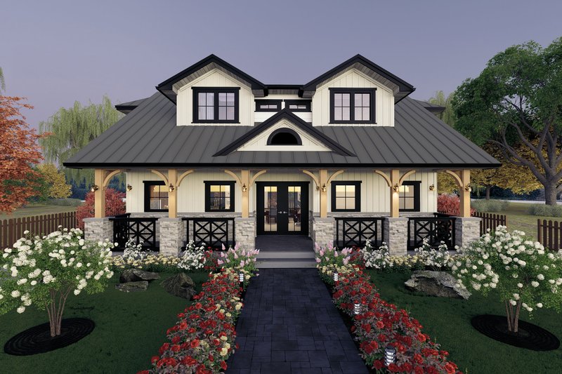 Home Plan - Exterior - Front Elevation 4 for Farmhouse House Plan #1101-14 - 3 bed, 3 bath