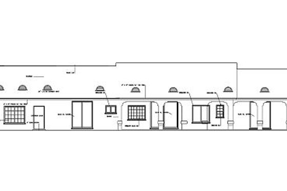 Exterior - Rear Elevation for Ranch House Plan #1-591 - 5 bed, 3.5 bath