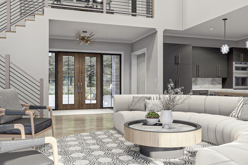 Architectural House Design - Interior - Family Room 2 for Craftsman House Plan #455-627 - 4 bed, 4.5 bath