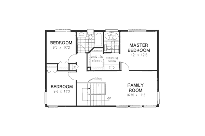 Home Plan - Floor Plan - Upper Floor for Traditional House Plan #18-9105 - 4 bed, 2.5 bath