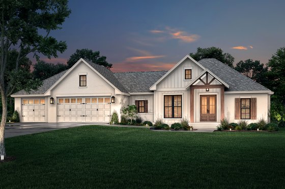 Single Story Modern Farmhouse Plan 430-240 - Front Exterior
