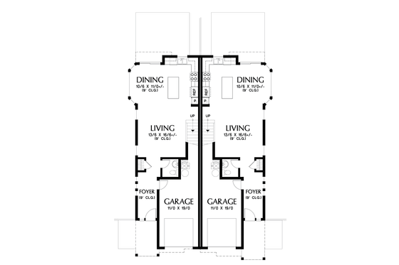Floor Plan - Main Floor for Craftsman House Plan #48-1017 - 6 bed, 4.5 bath