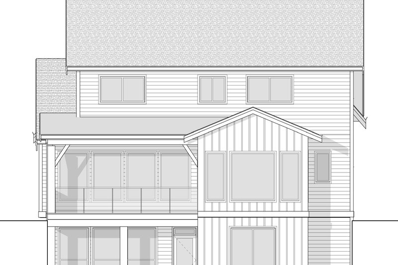 Home Plan - Exterior - Rear Elevation for Farmhouse House Plan #1114-81 - 4 bed, 3.5 bath