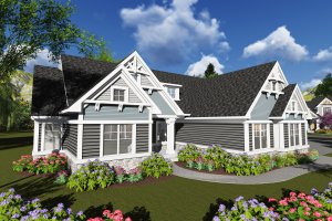 Ranch Exterior - Front Elevation Plan #70-1248