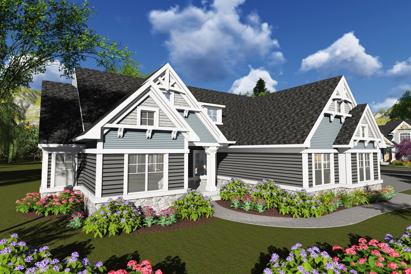 Dream House Plan - Ranch Exterior - Front Elevation Plan #70-1248