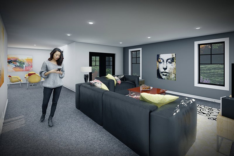 Architectural House Design - Interior - Family Room for Modern House Plan #70-1526 - 4 bed, 3 bath