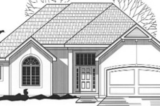Exterior - Front Elevation for Traditional House Plan #67-841 - 4 bed, 3 bath