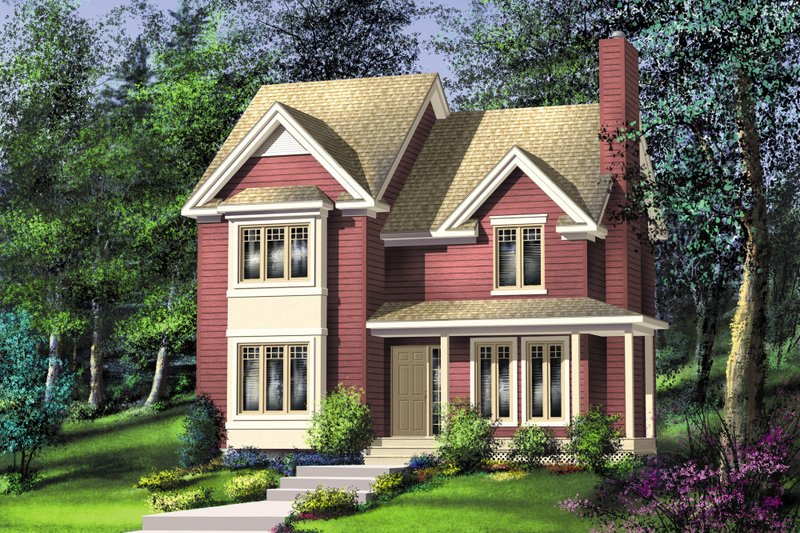 Home Plan - Farmhouse Exterior - Front Elevation Plan #25-265