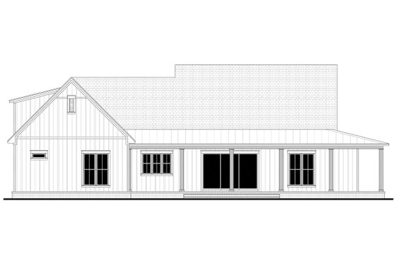 Exterior - Rear Elevation 1 for Farmhouse House Plan #430-327 - 3 bed, 2.5 bath