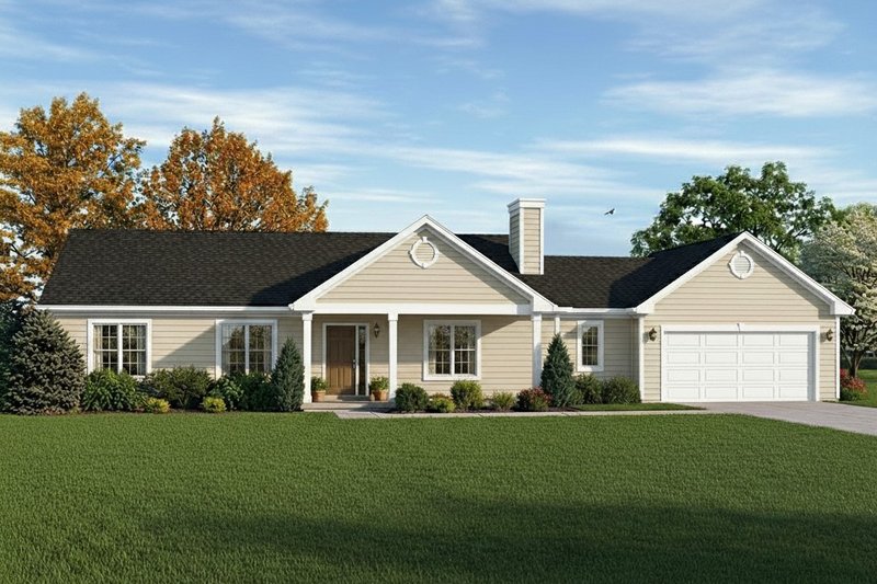 Dream House Plan - Ranch Exterior - Front Elevation Plan #22-544