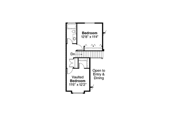 Floor Plan - Upper Floor for Farmhouse House Plan #124-189 - 3 bed, 2.5 bath