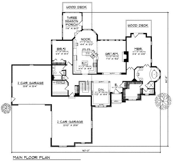Dream House Plan - Mediterranean Floor Plan - Main Floor Plan #70-780