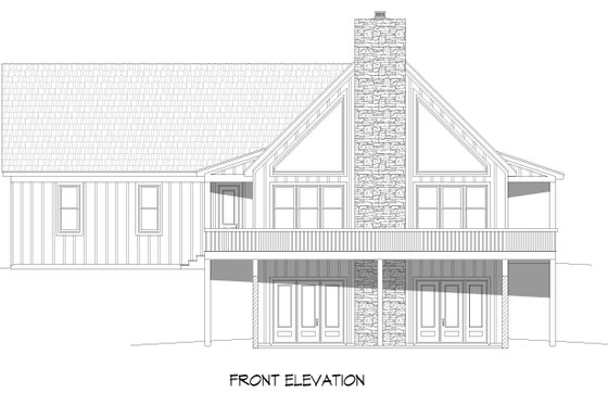 Exterior - Front Elevation 3 for Southern House Plan #932-858 - 2 bed, 2.5 bath
