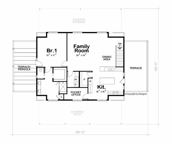 Farmhouse Floor Plan - Upper Floor Plan #20-2533