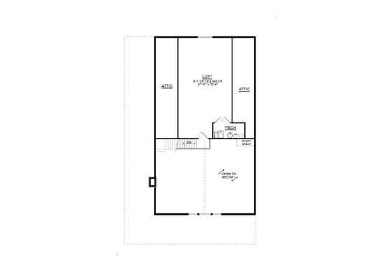 Floor Plan - Upper Floor for Country House Plan #1064-241 - 3 bed, 2 bath