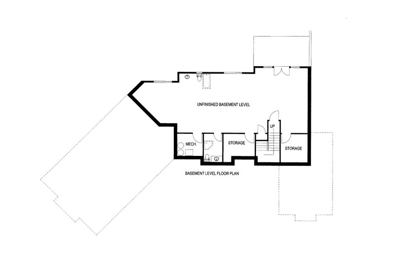 Home Plan - Floor Plan - Lower Floor for Craftsman House Plan #117-1091 - 1 bed, 2 bath
