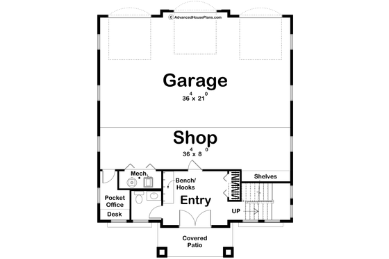 Floor Plan - Main Floor for European House Plan #455-711 - 3 bed, 2.5 bath
