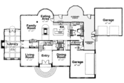 Colonial Style House Plan - 4 Beds 6 Baths 4875 Sq/Ft Plan #20-1687 