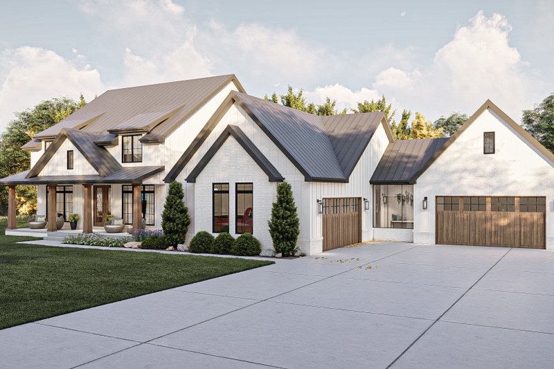 Architectural House Design - Modern Exterior - Front Elevation Plan #455-653