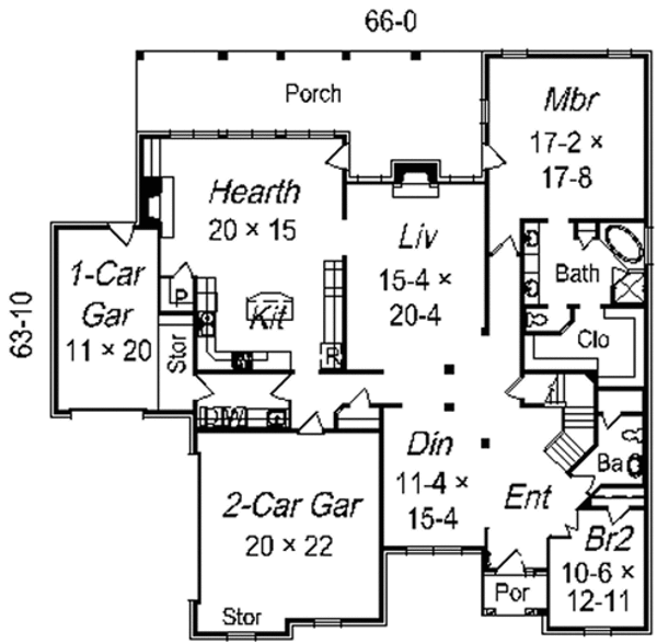 European Floor Plan - Main Floor Plan #329-310