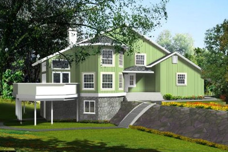 Dream House Plan - Traditional Exterior - Front Elevation Plan #1-435